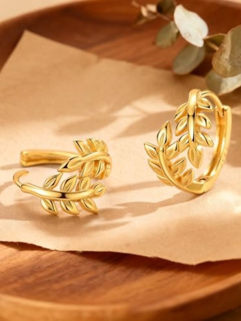 925 Sterling Silver Hoop Earrings‎ for Women Gold Plated Small Huggie